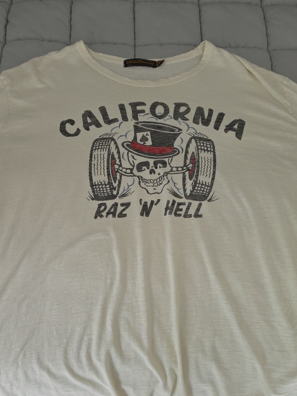 Lucky Brand White California 'Raz 'N' Hell' Graphic Tee